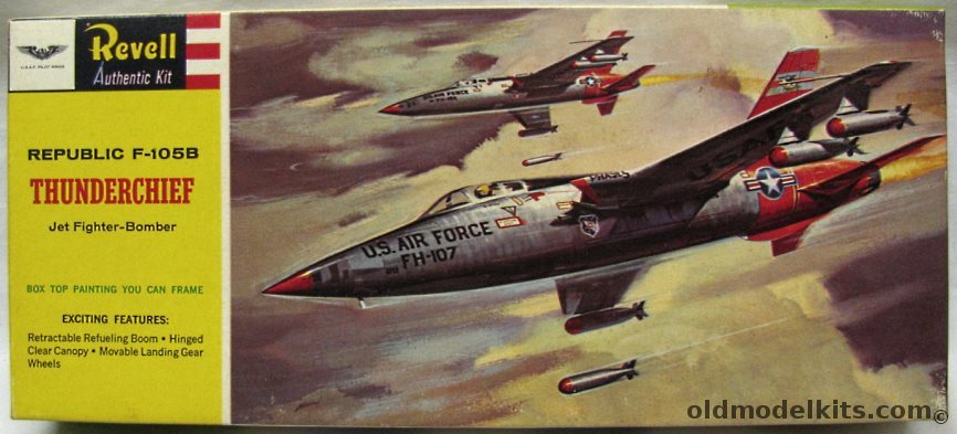 Revell 1/75 F-105B Thunderchief Jet Fighter-Bomber, H166-100 plastic model kit